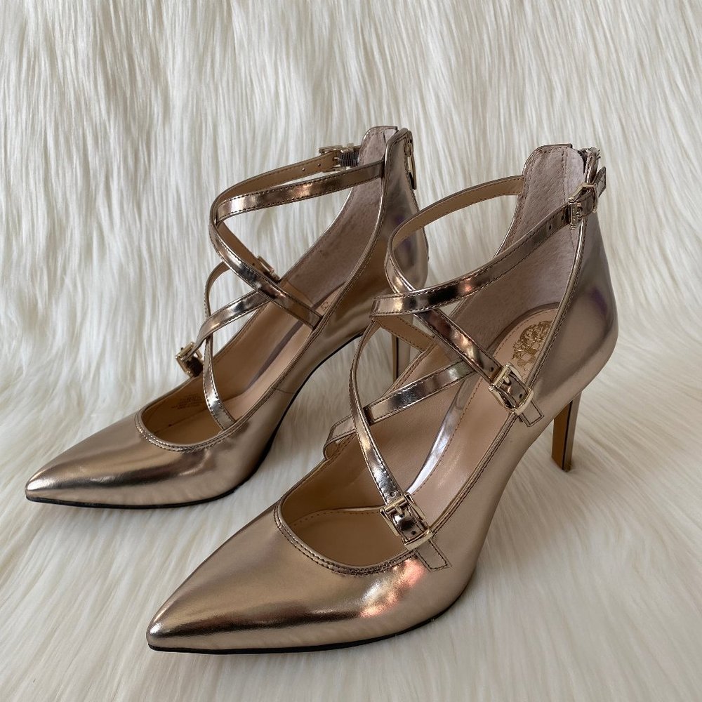 Camuto Metallic "Neddy" Strappy Heel Size 7.5  NWT